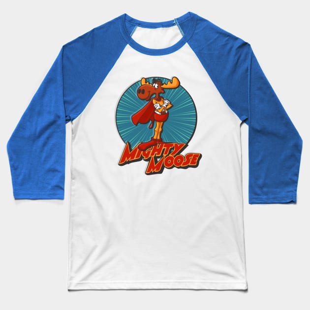 Mighty Moose Baseball T-Shirt by Doc Multiverse Designs
